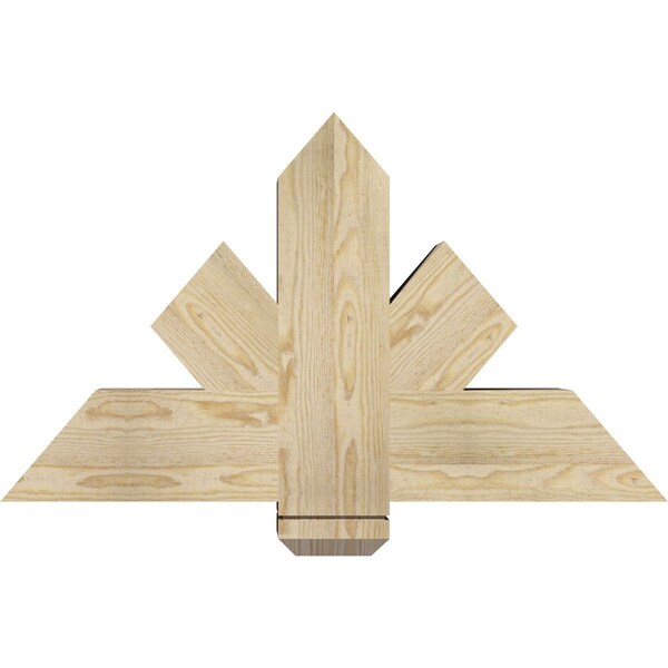 Ekena Millwork Kennewick Rough Sawn Timber Gable Bracket, Douglas Fir, 36"W x 21"H x 6"D x 6"F, 14/12 Pitch GBW036X21X0606KEN00RDF - main